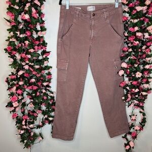 Universal Thread Pink High Rise Cargo Straight Denim Pants Womens 10/30 Casual